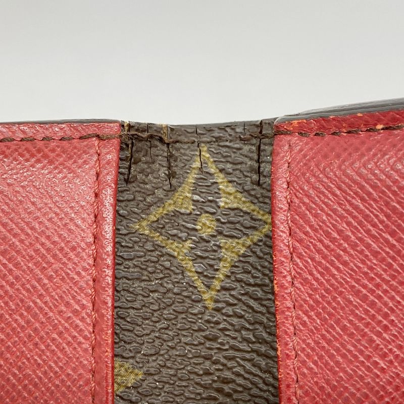 Louis Vuitton Wallet Monogram Portefeuille Marie M93802 Brown Rouge Women's