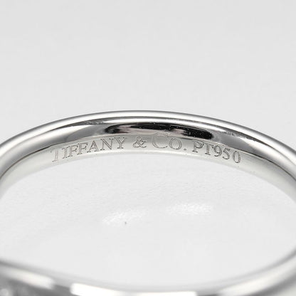 Tiffany & Co Curved Band 2mm (0.08in) Model Pt950platinum X 9P Diamonds #6.5