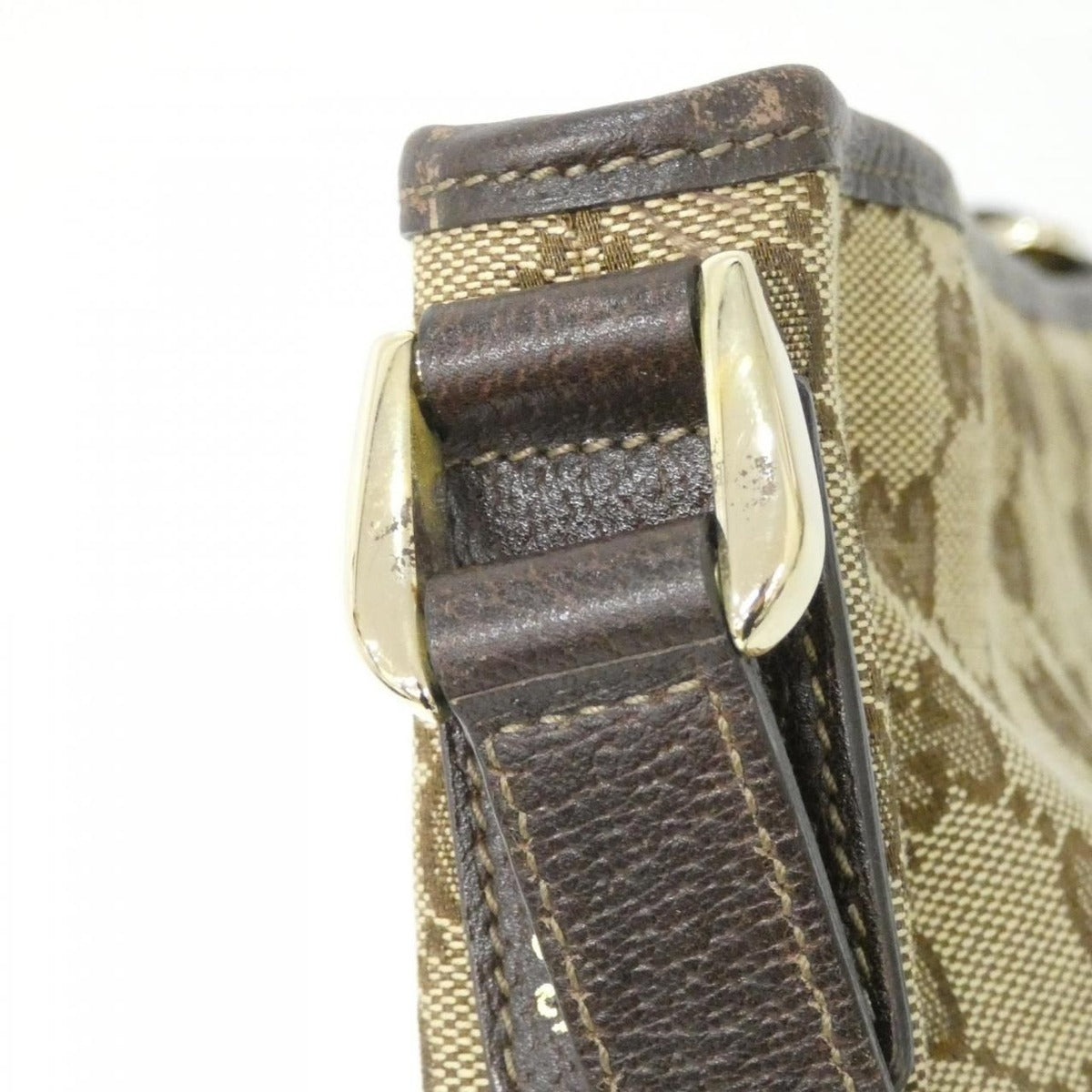 Gucci Shoulder Bag Canvas Brown — view 8