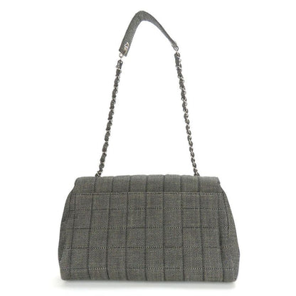 Chanel Shoulder Bag Chocobar A17567 Denim Navy Silver Hardware Coco Mark 7th