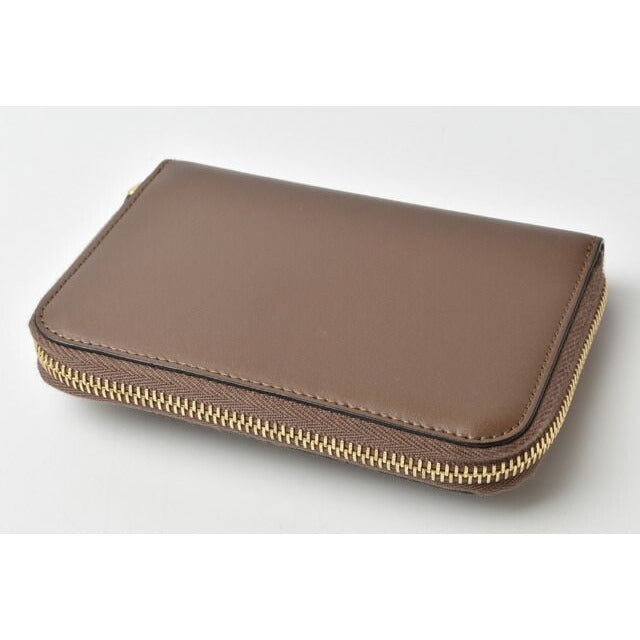 Fendi Wallet Zipper Foldable BY THE WAY Calf Leather Brown Black — view 3