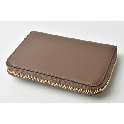 Fendi Wallet Zipper Foldable BY THE WAY Calf Leather Brown Black — view 3