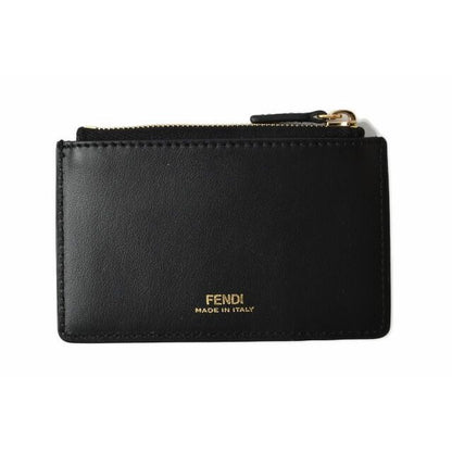 Fendi Wallet Zipper Foldable BY THE WAY Calf Leather Brown Black — view 9