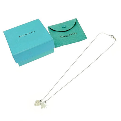 Tiffany & Co Silver Return to Mini Double Heart Necklace 3.0g 925 Engraved