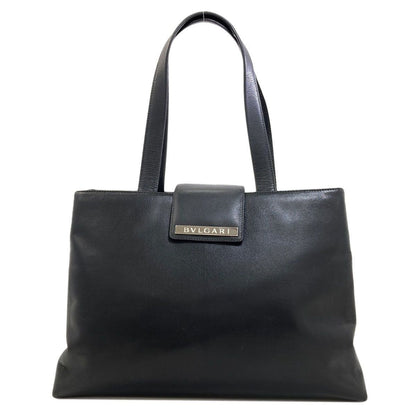 Bvlgari Logo Handbag Leather