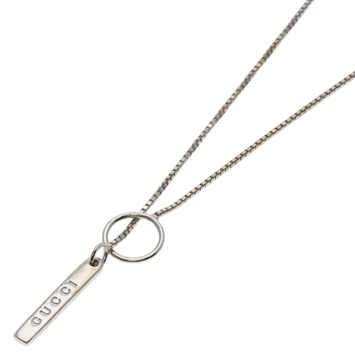 Gucci Lariat Necklace 18K White Gold