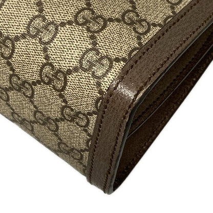 Gucci Shoulder Bag Ophidia/gg Supreme 503876 Beige Dark Brown Green And Red