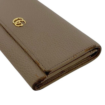 Gucci Bifold Long Wallet Pink Beige Marmont 456116 Wallet