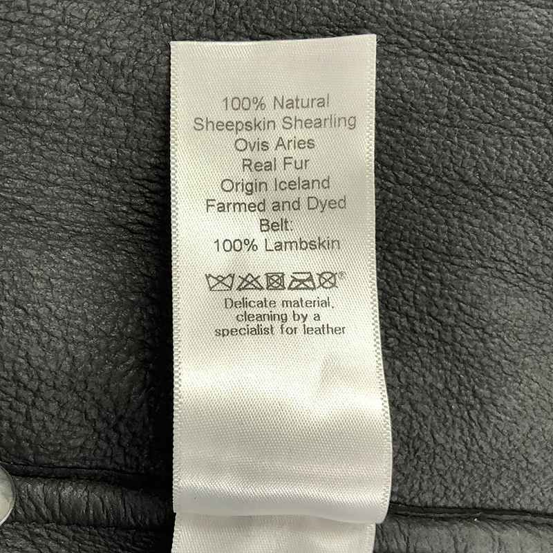 Celine - Phoebe Period Mouton Coat - 34 - Black - Women's