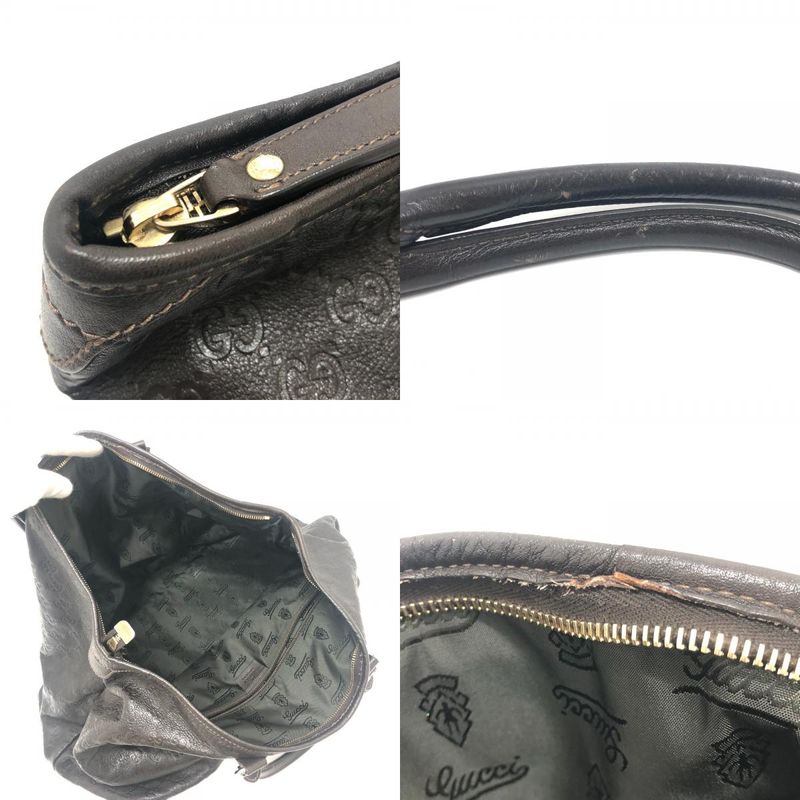 Gucci Tote Bag Guccissima 201482 Leather Brown