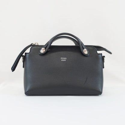 Fendi Mini Vitheway Black Shoulder Bag Handbag 2WAY Leather 8bl135