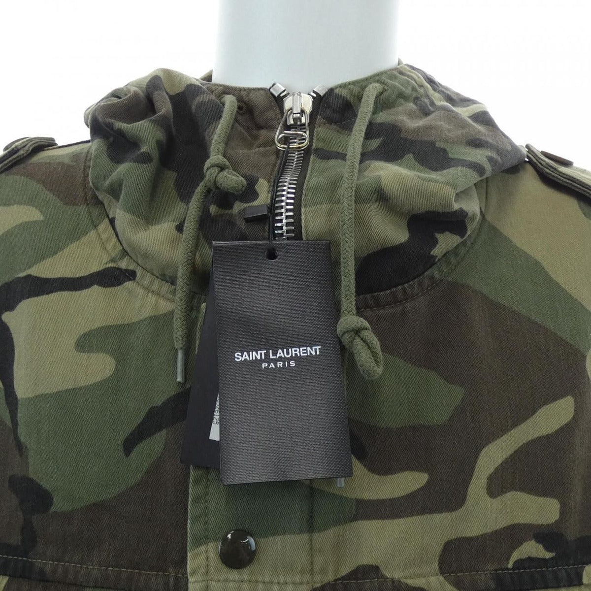 Saint Laurent Jacket Camouflage Khaki Style — view 5