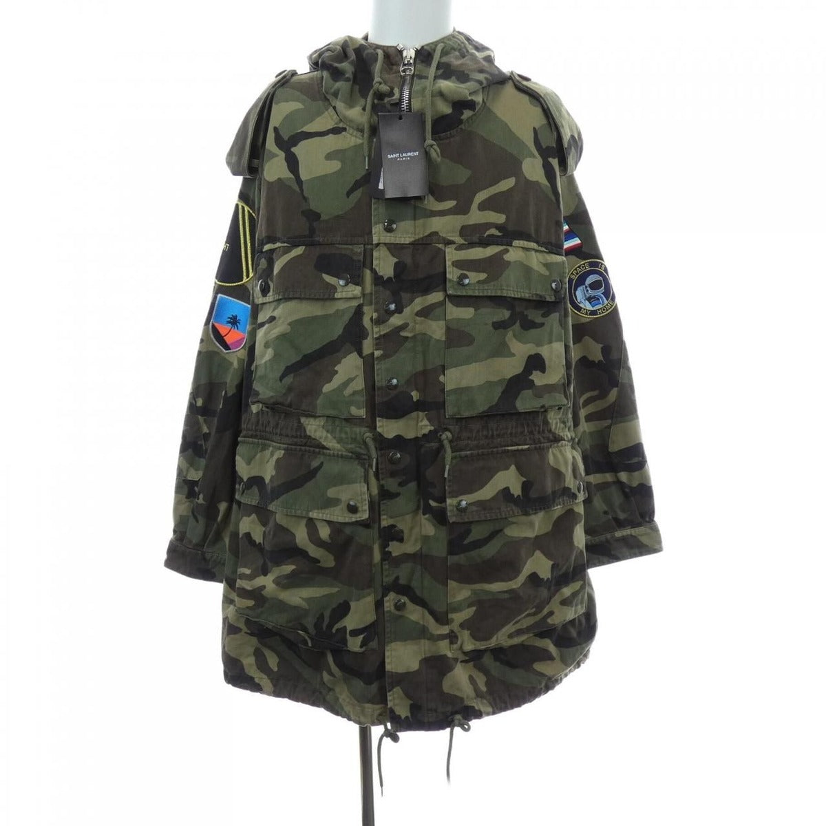 Saint Laurent Jacket Camouflage Khaki Style