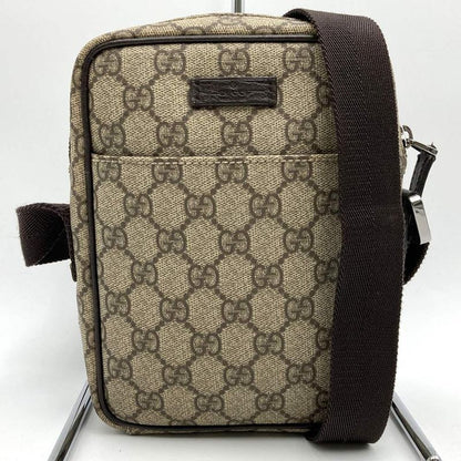 Gucci 122754 Shoulder Bag GG Supreme Brown Beige Ladies Men Fashion Vintage