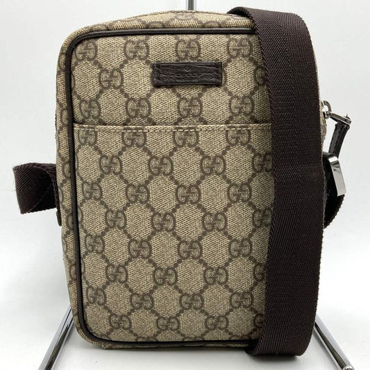 Gucci 122754 Shoulder Bag GG Supreme Brown Beige Ladies Men Fashion Vintage