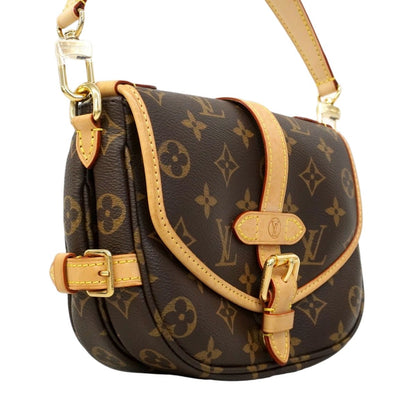 Louis Vuitton Handbag Monogram Saumur BB Brown 2-Way — view 2