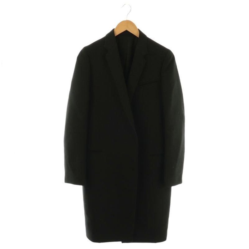 Celine Crombie Coat Outer Long Chester Wool 38 Black Nr OS Sh