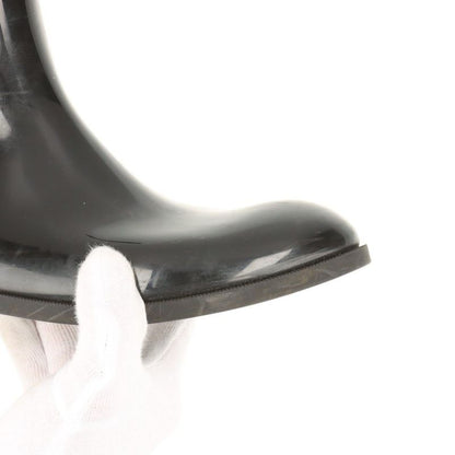 Louis Vuitton Monogram Drops Line Rubber Long Boots Women's 36 Black Made In