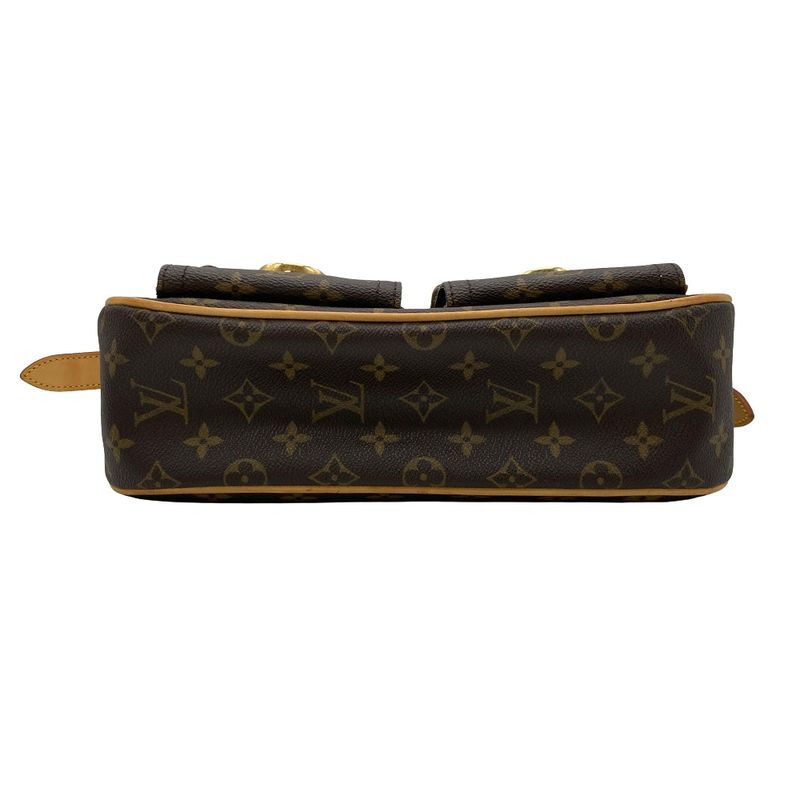 Louis Vuitton Hudson GM Shoulder Bag Monogram Canvas M40045 Brown Vi1005 Women