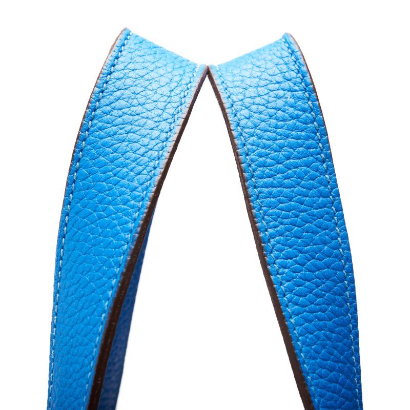 Hermes Picotin Lock MM Handbag Taurillon Clemence Blue Indra (silver Hardware)