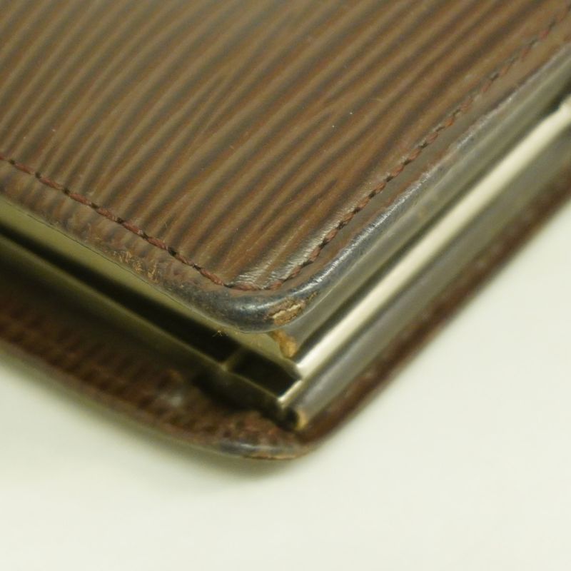 Louis Vuitton Wallet Epi Porte Monnaie Viennois M6324d Mocha Women's