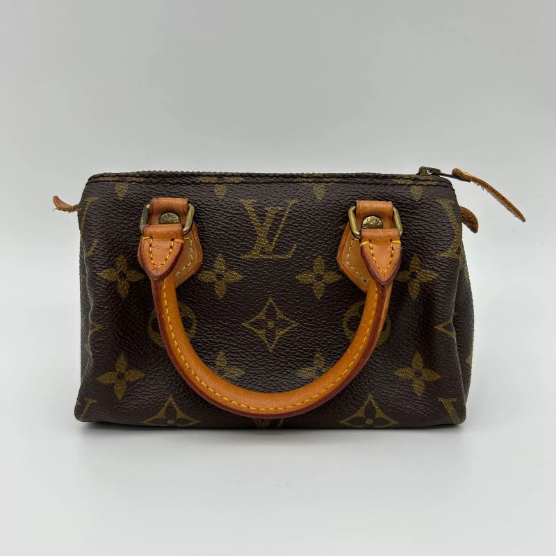 Louis Vuitton Monogram Canvas Shoulder Bag Mini Speedy Brown