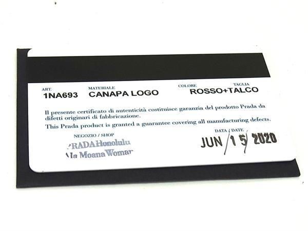 Prada Prada 1na693 Canvas Pouch Multi Case Small Bag Ladies Red Ax3243