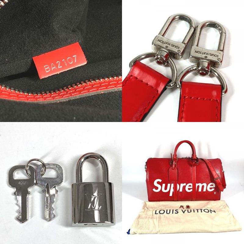 Louis Vuitton Boston Bag Keepall Bandoliere 45 M53419 Epi Leather Red