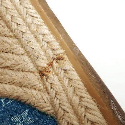 Louis Vuitton Monogram Denim Wedge Sole Sandals 36 Espadrilles Louis Vuitton