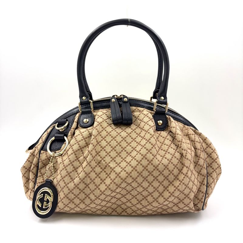 Gucci Sookie Guccissima Leather Brown Handbag Gold 223974