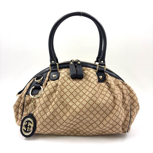 Gucci Sookie Guccissima Leather Brown Handbag Gold 223974