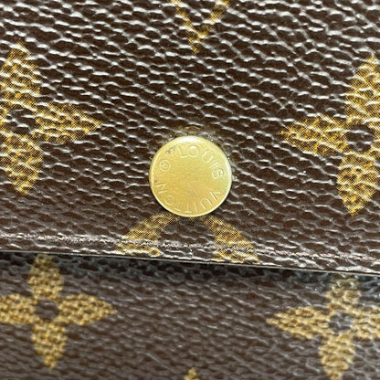 Louis Vuitton Pochette Portomone Credit M61725 Brown Long Wallet