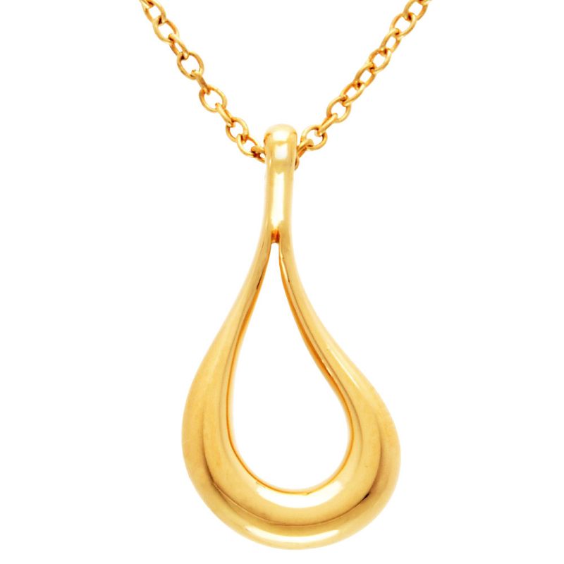Tiffany & Co Tiffany & Co Open Teardrop Necklace 18K Yellow Gold 38g Gold Elsa