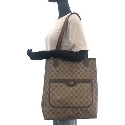 Gucci Vintage Old Gucci Sherry Line Beige Gold Hardware GG Supreme Canvas 40 02