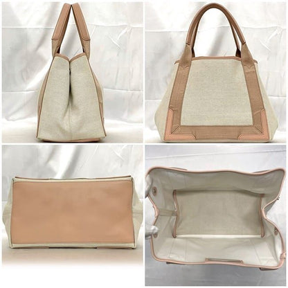 Balenciaga Tote Bag Navy Cabas Su Natural White Pink