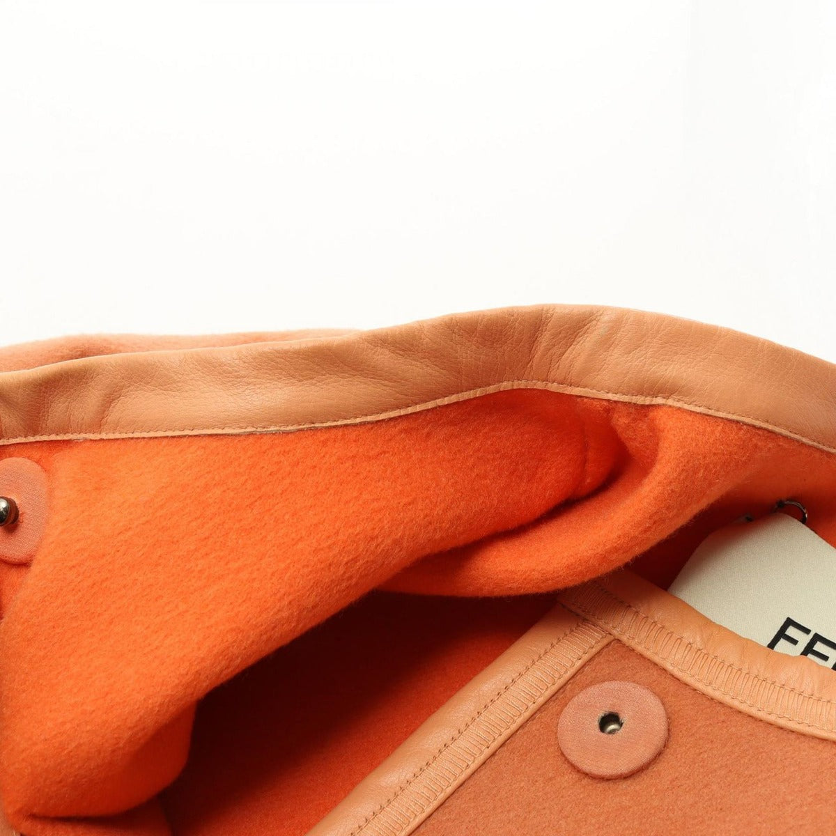 Fendi Orange Wool Coat Clothing Outerwear — view 8