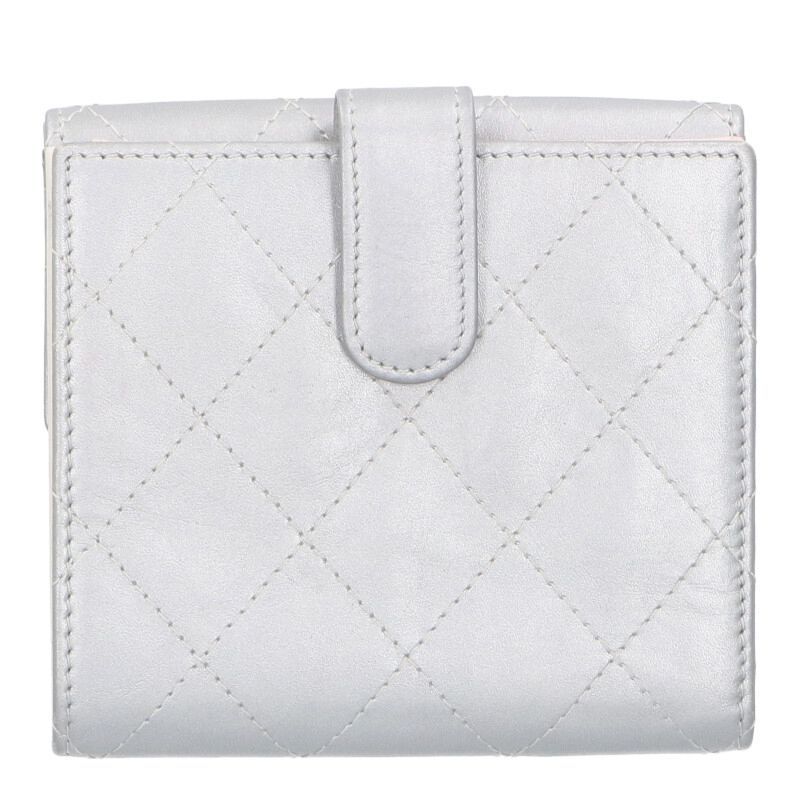 Chanel Matelasse Coco Mark W Hook Bifold Wallet Women