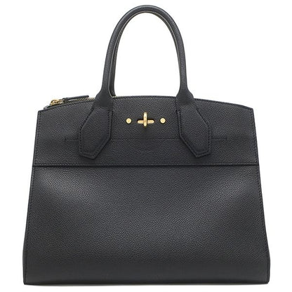 Louis Vuitton 2-Way Bag City Steamer MM Leather Noir Gold Black Handbag