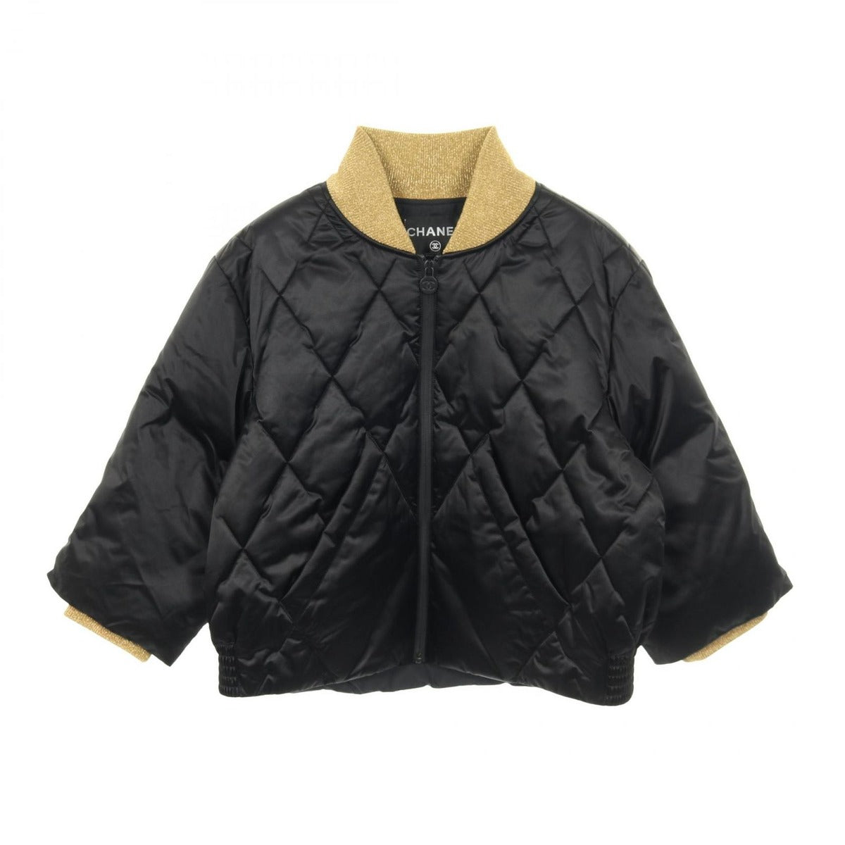 Chanel Down Jacket Quilted Black