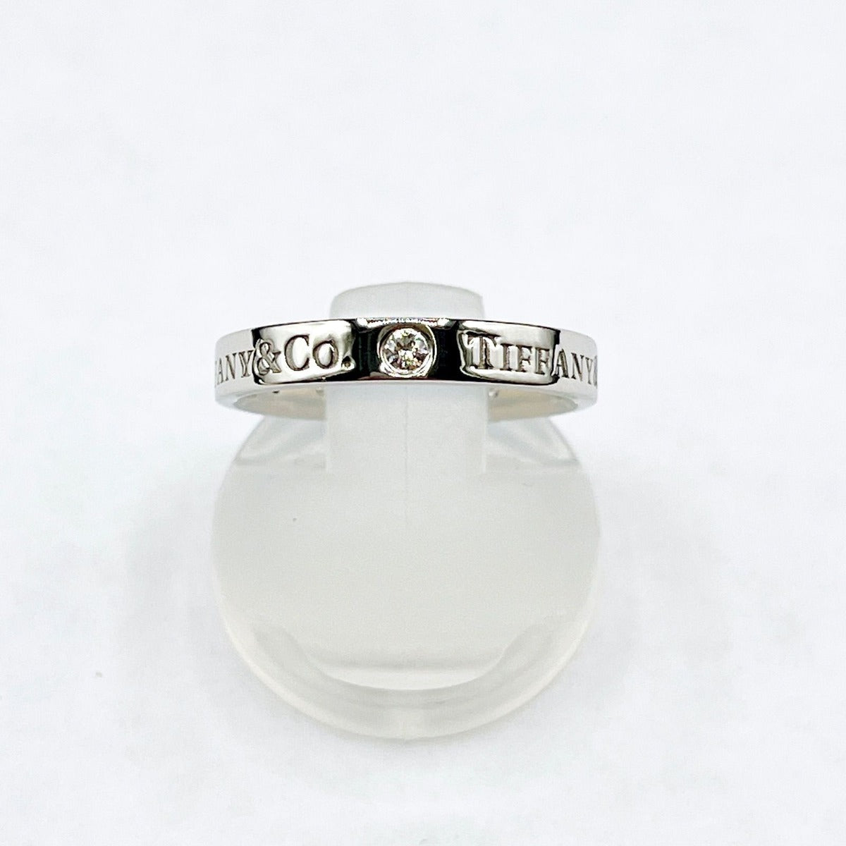 Tiffany & Co. T co Flat Band Platinum Ring — view 2
