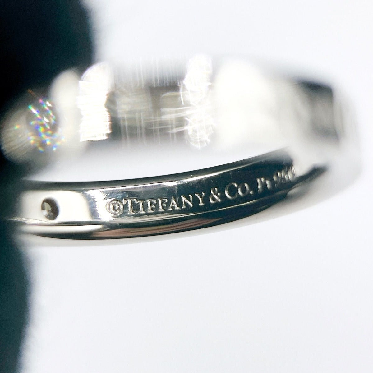 Tiffany & Co. T co Flat Band Platinum Ring — view 10