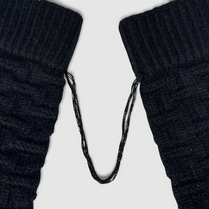 Hermes Cashmere Pattern Knit Gloves Black — view 5