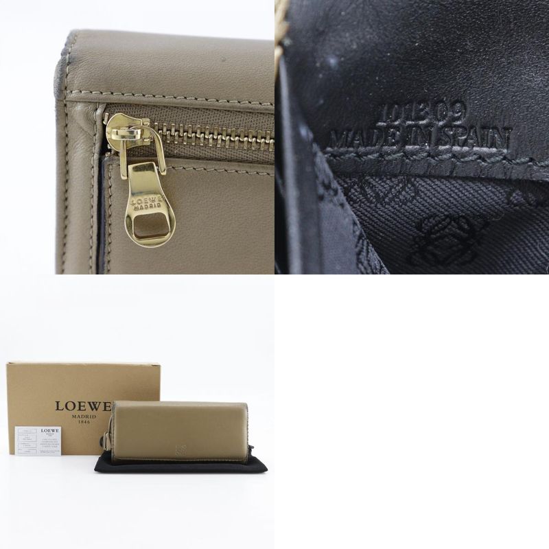 Loewe 182n81f13 Lambskin Beige Ladies Long Wallet