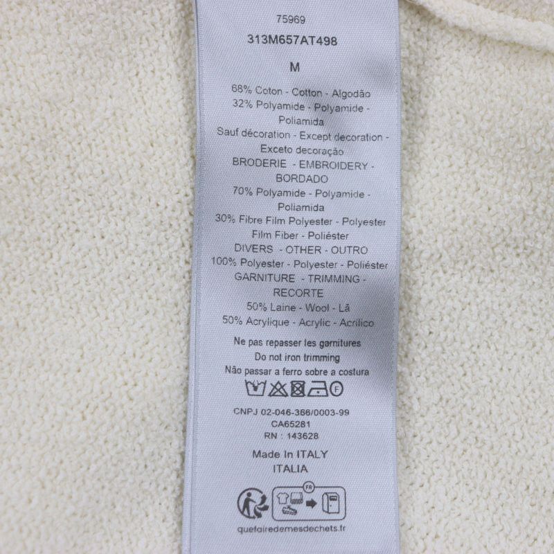  DIOR Homme 313m657at498 ERL Crewneck Rabbit Patch Logo Embroidery Pile Fabric