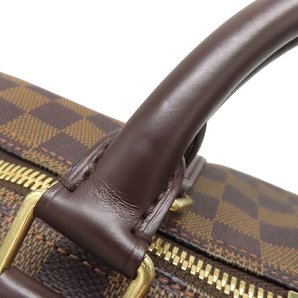 Louis Vuitton Boston Bag Keepall Bandouliere 55 Damier Canvas Damier Ebene Gold