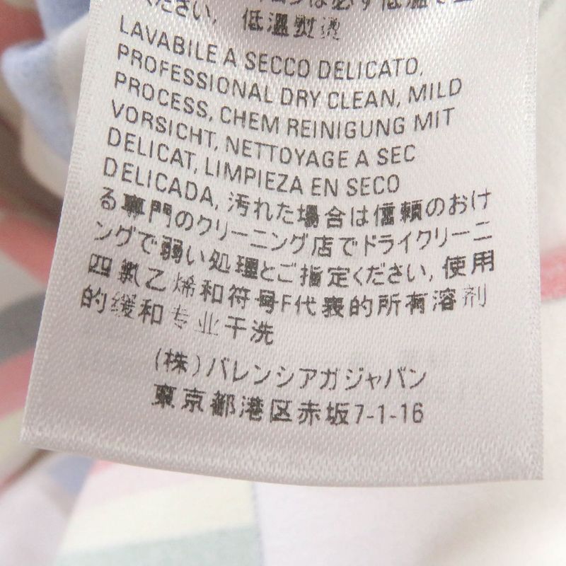 Balenciaga 18SS 556869 100% Cotton Flag Embroidered Logo Embroidery Oversized