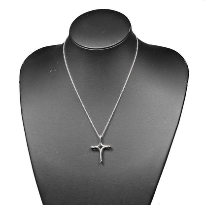 Tiffany & Co Open Cross Silver 925 Ladies 6.54g Necklace