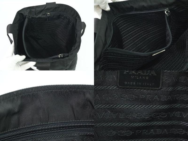 Authentic Prada Nylon Shoulder Bag Tote Bag Black Bag Pre-owned [follow-up