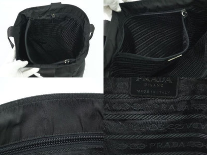 Authentic Prada Nylon Shoulder Bag Tote Bag Black Bag Pre-owned [follow-up