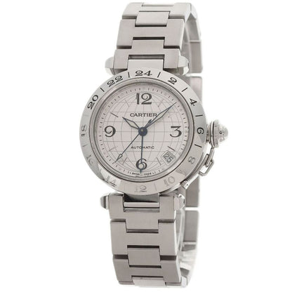 Cartier W31078m7 Pasha C Meridian Watch SS Boys